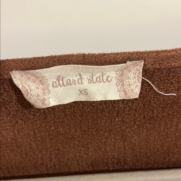 Altar’d State XS Striped Long Sleeve Dress with Brown Accents - Picture 2 of 3